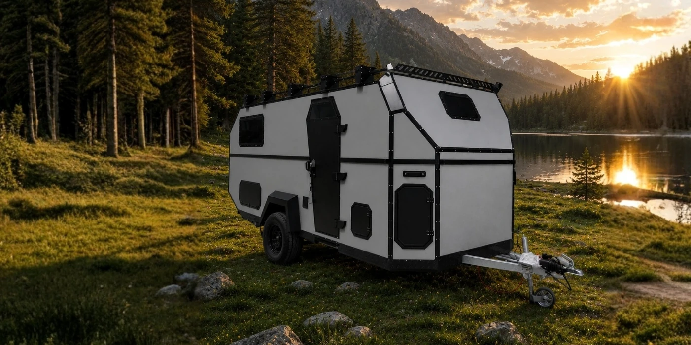 Camppass HKN550 an einem Bergsee im Abendlicht